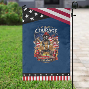 Firefighter 250 Years Of Courage USA Anniversary Gift Patriotic Garden Flag TS12 Classic Blue Black Print Your Wear