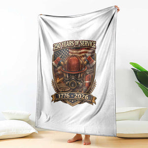 Patriotic Firefighter 250 Years Of Service USA Anniversary Gift Throw Blanket TS12 Print Your Wear