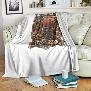 Patriotic Firefighter 250 Years Of Service USA Anniversary Gift Throw Blanket TS12 Print Your Wear