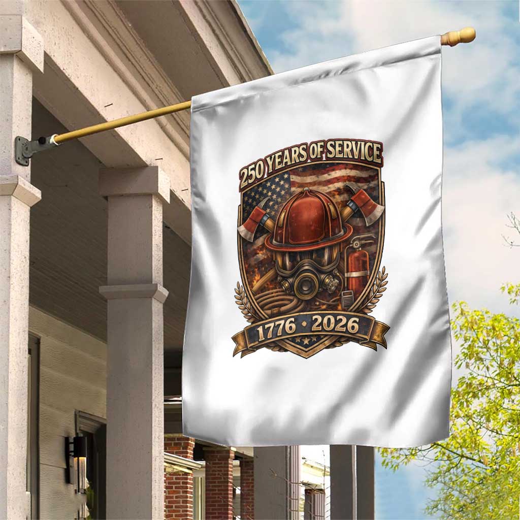 Patriotic Firefighter 250 Years Of Service USA Anniversary Gift Garden Flag TS12 Print Your Wear