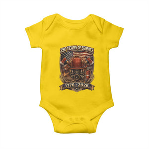 Patriotic Firefighter 250 Years Of Service USA Anniversary Gift Baby Onesie TS12 Daisy Print Your Wear