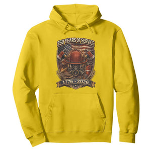 Patriotic Firefighter 250 Years Of Service USA Anniversary Gift Hoodie TS12 Daisy Print Your Wear