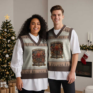 Patriotic Firefighter 250 Years Of Service USA Anniversary Gift V-Neck Knit Sweater Vest TS12 Mocha Mousse Print Your Wear