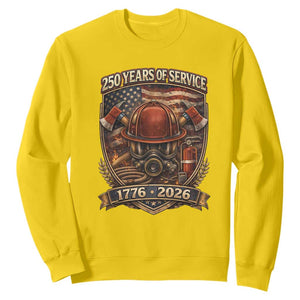 Patriotic Firefighter 250 Years Of Service USA Anniversary Gift Sweatshirt TS12 Daisy Print Your Wear