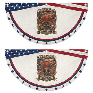 Firefighter 250 Years Of Service USA Anniversary Gift Patriotic Fan Flag