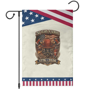 Firefighter 250 Years Of Service USA Anniversary Gift Patriotic Garden Flag TS12 Modern Beige Blue Print Your Wear
