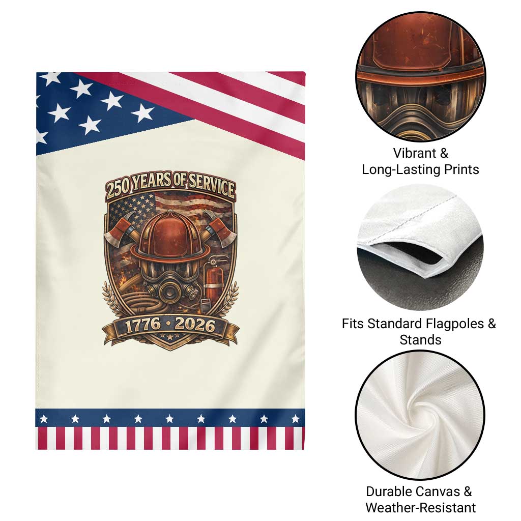 Firefighter 250 Years Of Service USA Anniversary Gift Patriotic Garden Flag TS12 Print Your Wear