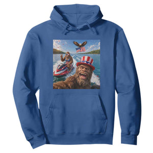 Patriotic Bigfoot Squad Chill Summer Vacation Graphic Hoodie TS12 Royal Blue Print Your Wear