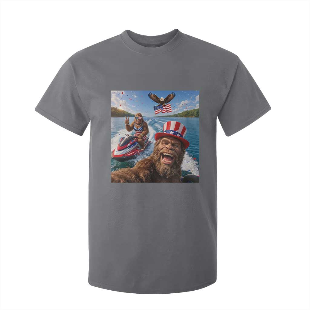 Patriotic Bigfoot Squad Chill Summer Vacation Graphic T Shirt For Kid