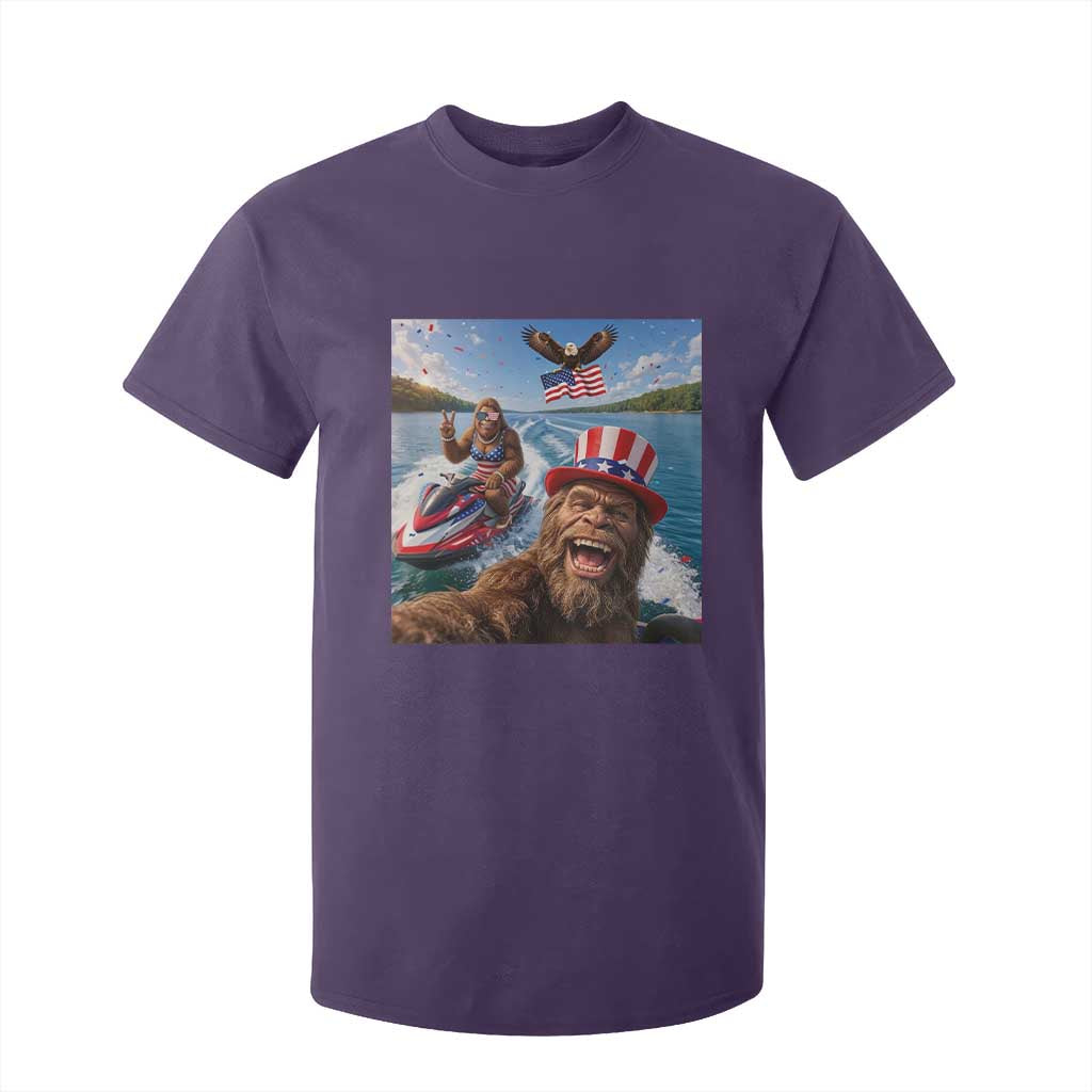 Patriotic Bigfoot Squad Chill Summer Vacation Graphic T Shirt For Kid