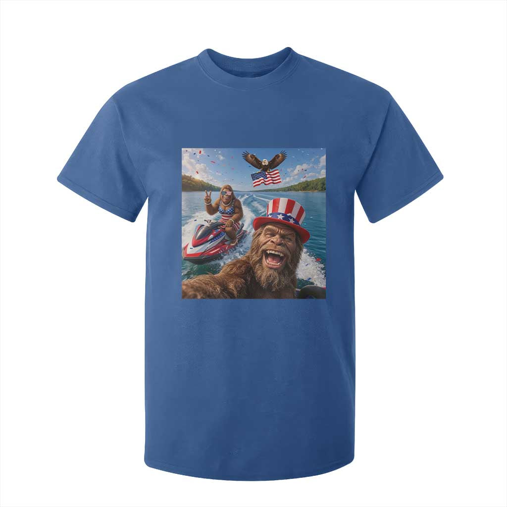 Patriotic Bigfoot Squad Chill Summer Vacation Graphic T Shirt For Kid
