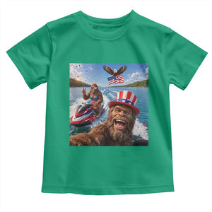 Patriotic Bigfoot Squad Chill Summer Vacation Graphic Toddler T Shirt TS12 Irish Green Print Your Wear