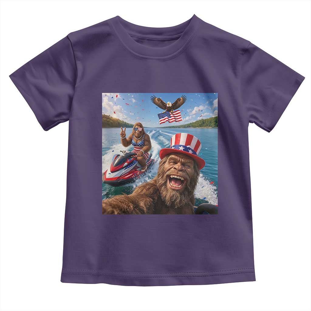 Patriotic Bigfoot Squad Chill Summer Vacation Graphic Toddler T Shirt TS12 Purple Print Your Wear