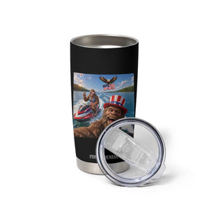 Patriotic Bigfoot Squad Chill Summer Vacation Graphic Tumbler Cup TS12 Print Your Wear