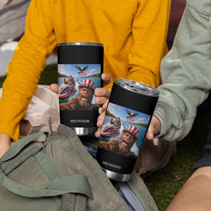 Patriotic Bigfoot Squad Chill Summer Vacation Graphic Tumbler Cup TS12 Print Your Wear