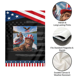 Funny Bigfoot Squad Chill Summer Vacation Graphic Patriotic Garden Flag TS12 Print Your Wear