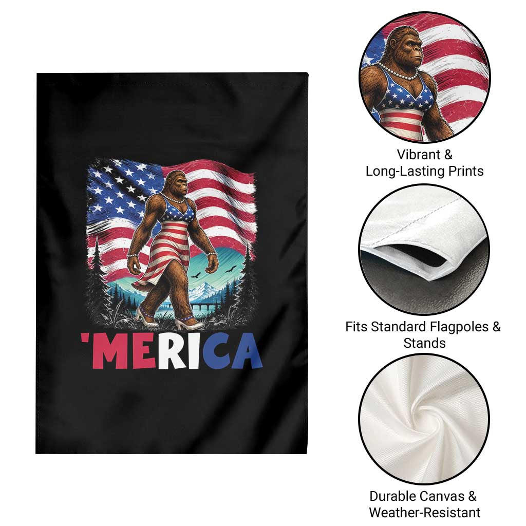 Funny Patriotic Sexy Bigfoot Garden Flag Merica USA 250th Anniversary TS12 Print Your Wear