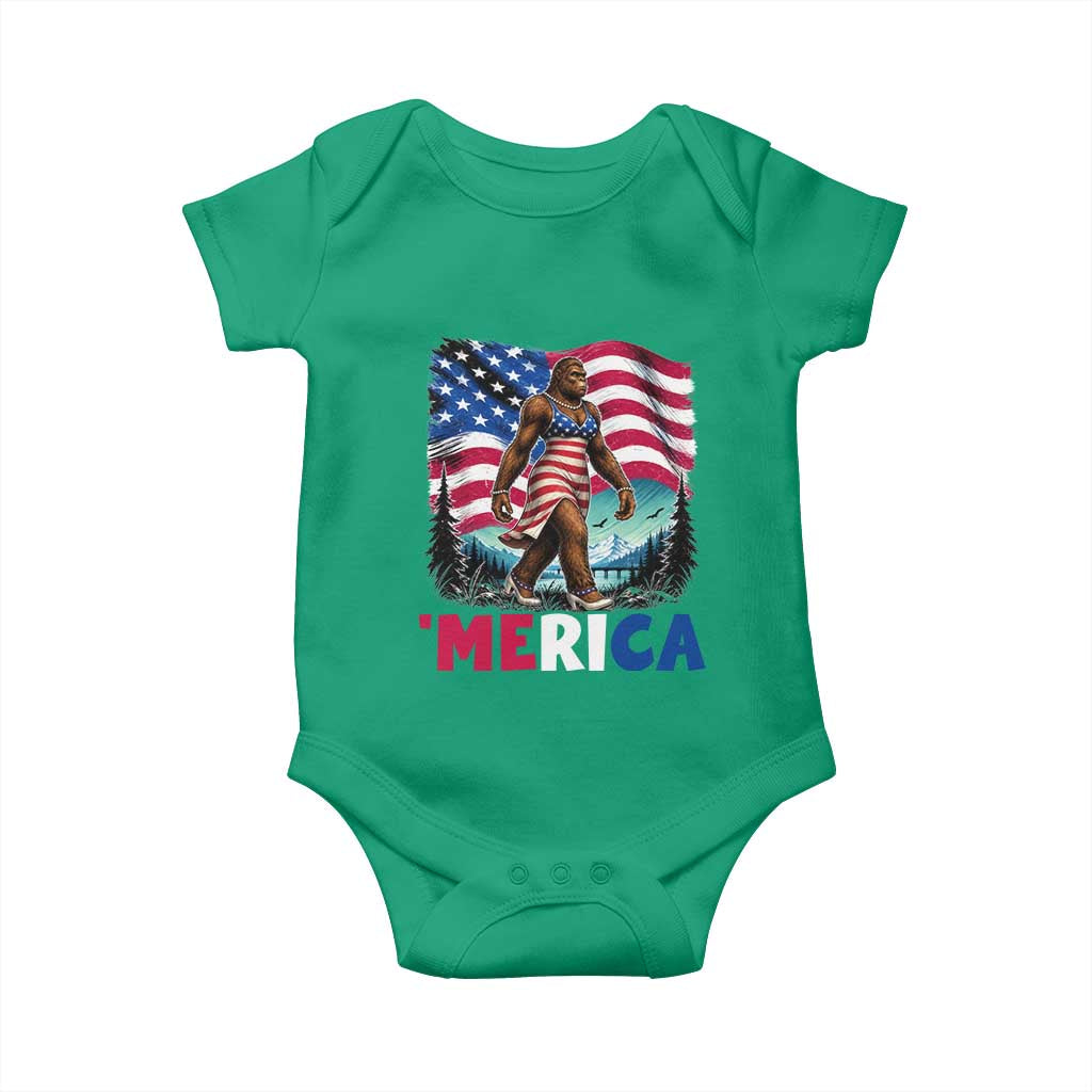 Funny Patriotic Sexy Bigfoot Baby Onesie Merica USA 250th Anniversary TS12 Irish Green Print Your Wear