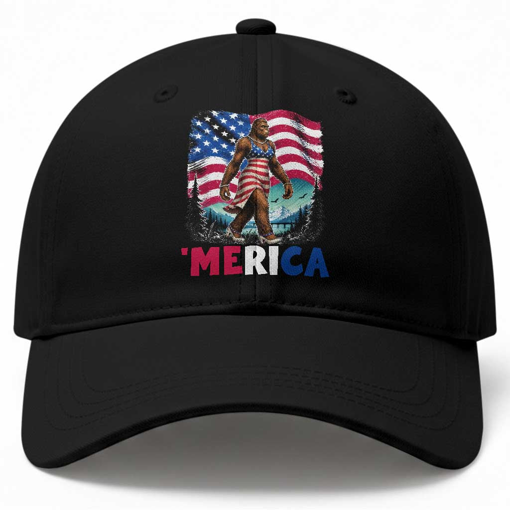 Funny Patriotic Sexy Bigfoot Baseball Cap Merica USA 250th Anniversary