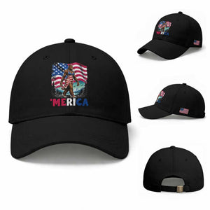 Funny Patriotic Sexy Bigfoot Baseball Cap Merica USA 250th Anniversary