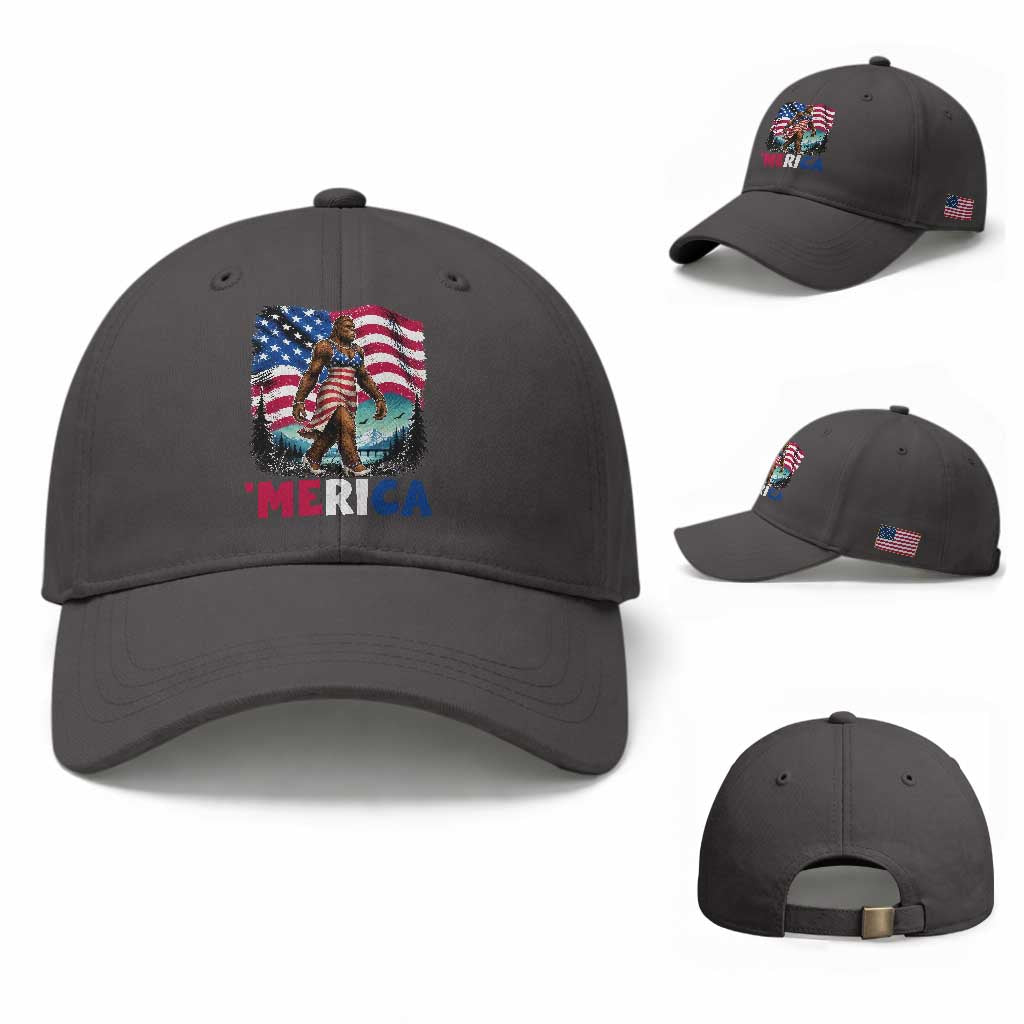 Funny Patriotic Sexy Bigfoot Baseball Cap Merica USA 250th Anniversary