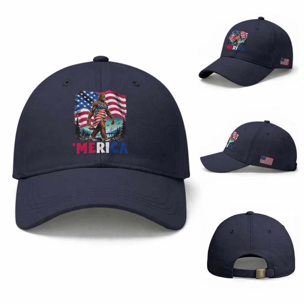 Funny Patriotic Sexy Bigfoot Baseball Cap Merica USA 250th Anniversary