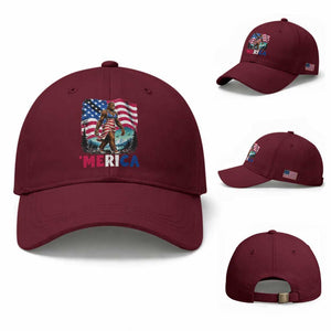 Funny Patriotic Sexy Bigfoot Baseball Cap Merica USA 250th Anniversary