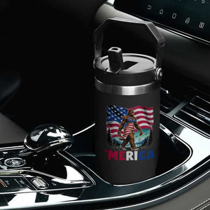 Funny Patriotic Sexy Bigfoot Flip Straw Tumbler Merica USA 250th Anniversary