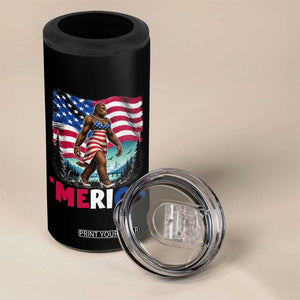 Funny Patriotic Sexy Bigfoot 4 in 1 Can Cooler Tumbler Merica USA 250th Anniversary TS12 Print Your Wear