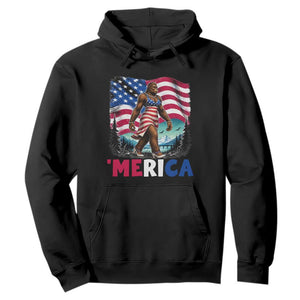 Funny Patriotic Sexy Bigfoot Hoodie Merica USA 250th Anniversary TS12 Black Print Your Wear