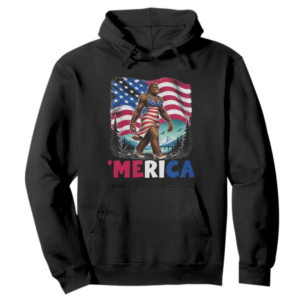 Funny Patriotic Sexy Bigfoot Hoodie Merica USA 250th Anniversary TS12 Black Print Your Wear