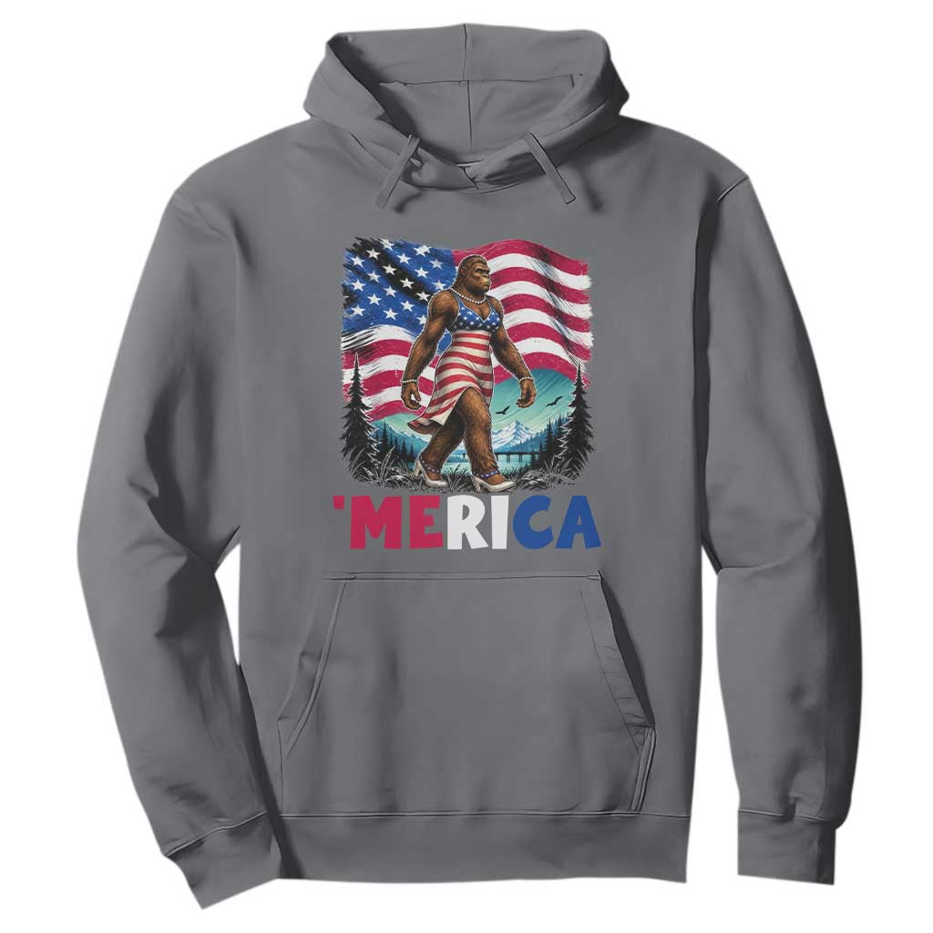 Funny Patriotic Sexy Bigfoot Hoodie Merica USA 250th Anniversary TS12 Charcoal Print Your Wear