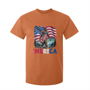 Funny Patriotic Sexy Bigfoot T Shirt For Kid Merica USA 250th Anniversary TS12 Orange Print Your Wear