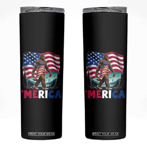 Funny Patriotic Sexy Bigfoot Skinny Tumbler Merica USA 250th Anniversary TS12 Black Print Your Wear