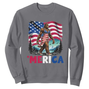 Funny Patriotic Sexy Bigfoot Sweatshirt Merica USA 250th Anniversary