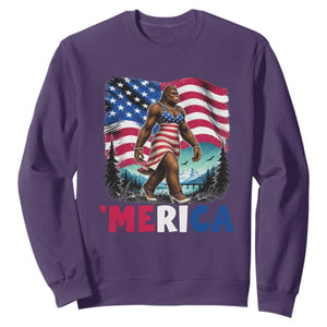 Funny Patriotic Sexy Bigfoot Sweatshirt Merica USA 250th Anniversary