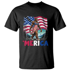 Funny Patriotic Sexy Bigfoot T Shirt Merica USA 250th Anniversary