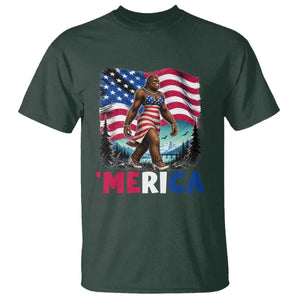 Funny Patriotic Sexy Bigfoot T Shirt Merica USA 250th Anniversary
