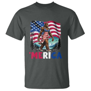 Funny Patriotic Sexy Bigfoot T Shirt Merica USA 250th Anniversary