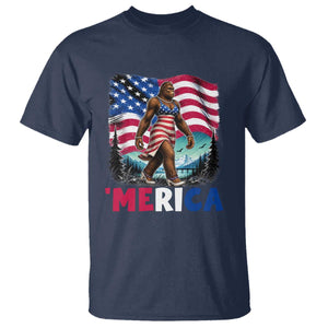 Funny Patriotic Sexy Bigfoot T Shirt Merica USA 250th Anniversary
