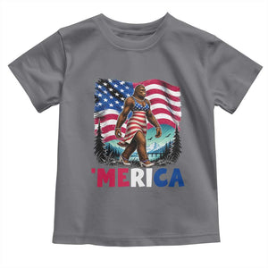 Funny Patriotic Sexy Bigfoot Toddler T Shirt Merica USA 250th Anniversary TS12 Charcoal Print Your Wear