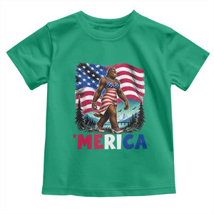 Funny Patriotic Sexy Bigfoot Toddler T Shirt Merica USA 250th Anniversary TS12 Irish Green Print Your Wear