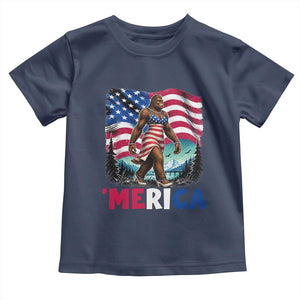 Funny Patriotic Sexy Bigfoot Toddler T Shirt Merica USA 250th Anniversary TS12 Navy Print Your Wear