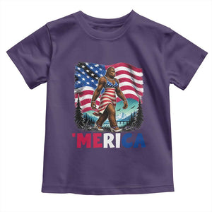 Funny Patriotic Sexy Bigfoot Toddler T Shirt Merica USA 250th Anniversary TS12 Purple Print Your Wear