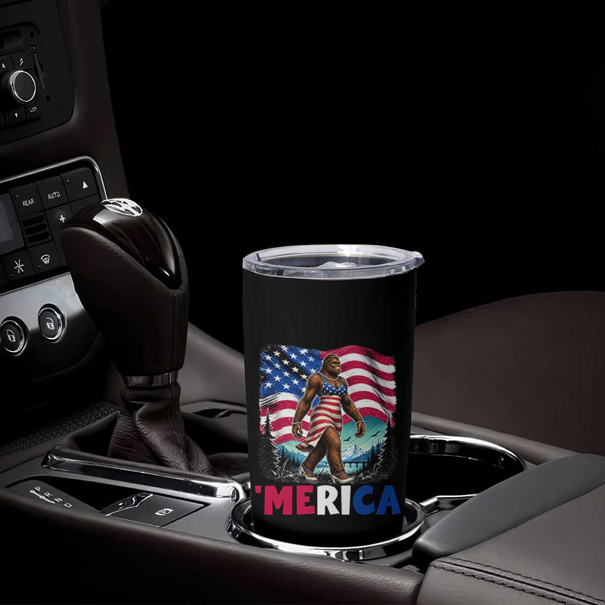 Funny Patriotic Sexy Bigfoot Tumbler Cup Merica USA 250th Anniversary TS12 Print Your Wear