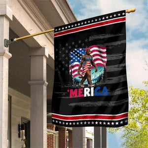 Funny Sexy Bigfoot Patriotic Garden Flag Merica USA 250th Anniversary TS12 Distressed Black Red Print Your Wear