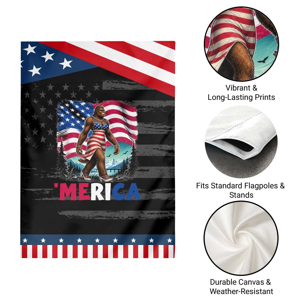 Funny Sexy Bigfoot Patriotic Garden Flag Merica USA 250th Anniversary TS12 Print Your Wear