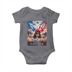 Funny Doll Face Meme 4th Of July Baby Onesie USA Freedom Jet Fighter Graphic