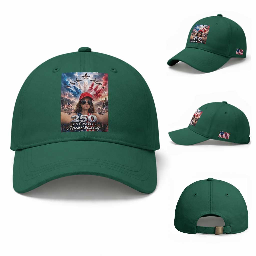 Funny Doll Face Meme 4th Of July Baseball Cap USA Freedom Jet Fighter Graphic