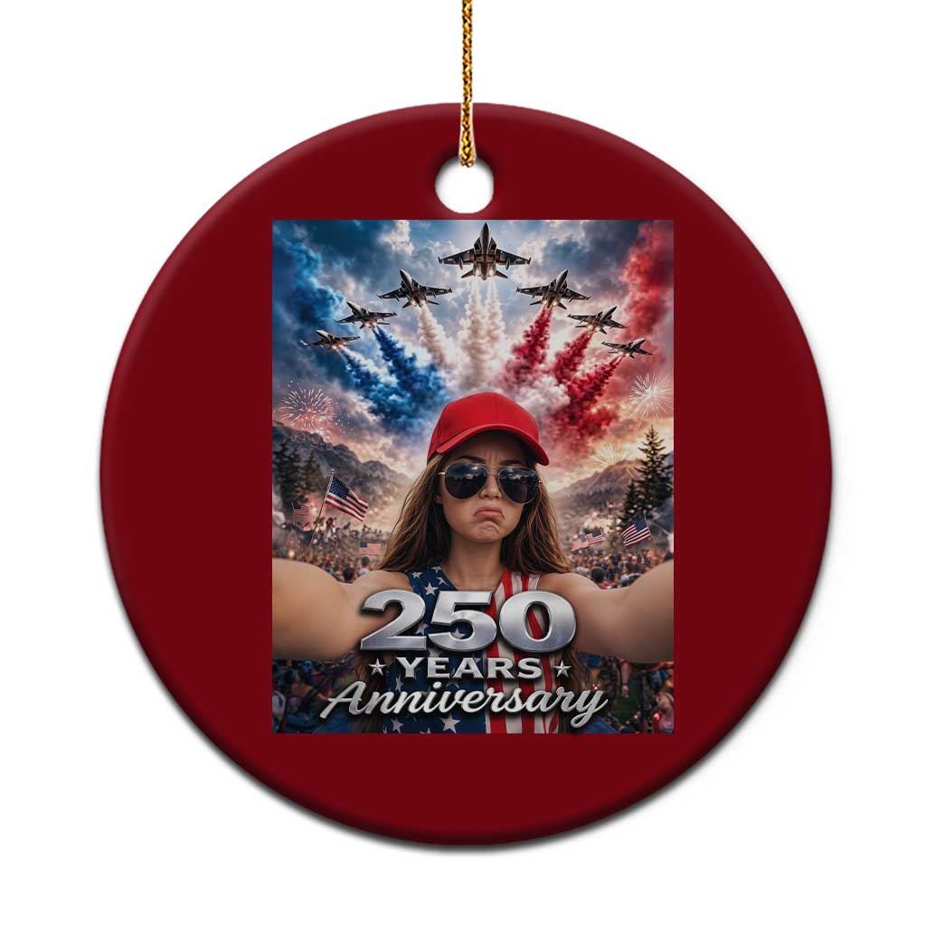 Funny Doll Face Meme 4th Of July Ceramic Ornament USA Freedom Jet Fighter Graphic TS12 1pc Red Print Your Wear